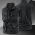 thumbnail image 2 of Chaleco deportivo de color liso para hombre: prenda de trabajo ligera sin mangas con bolsillos, estilo informal para todas las estaciones, 2 of 4