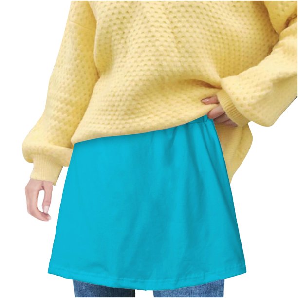 Gibobby faldas para mujer Falda de pedo Doblada en suéter con dobladillo(Azul, L)