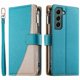 thumbnail image 1 of Funda cartera GANGXUN para Samsung Galaxy S22 Plus , cuero PU con tarjetero, cremallera, correa de mano, soporte y protección 648°, 1 of 6