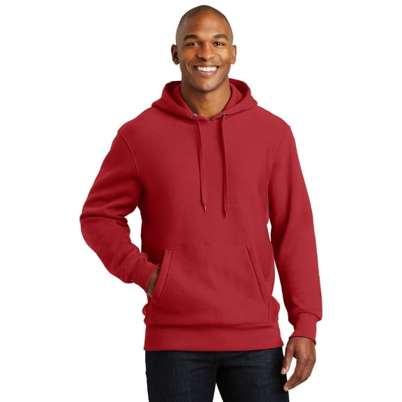 SPORT-TEK Men's Super Heavyweight Pullover Hooded Sweatshirt XL Red