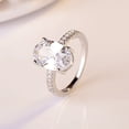 thumbnail image 5 of Platinum Simple Simulation Diamond Ring Dove Egg Plating, 5 of 5