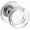 Polished Chrome, variant on Baldwin Reserve Contemporary Crystal Knob - Round Rose, Full Dummy, Satin Black