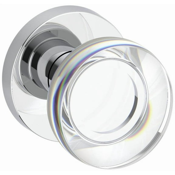 Baldwin HDCCYCRR260 Contemporary Crystal Non-Turning One-Sided Dummy Door Knob - Chrome