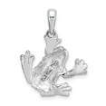 thumbnail image 4 of FJC Finejewelers 925 Sterling Silver Polished/Texture Frog Hanging by Leg Charm 25 x 20 mm, 4 of 6