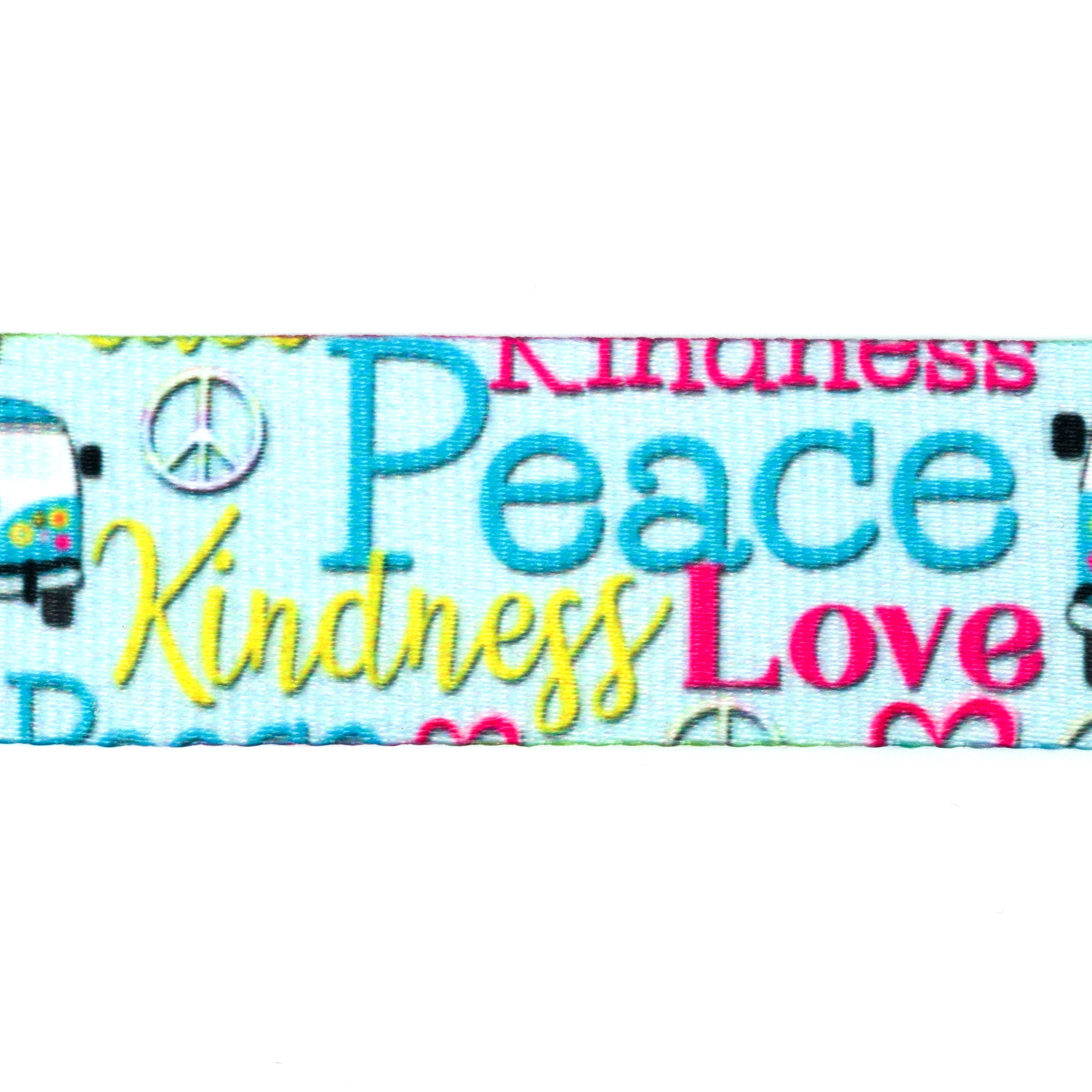 Country Brook Design® 3/4 inch Love and Peace Photo Quality Polyester, 50 Yards