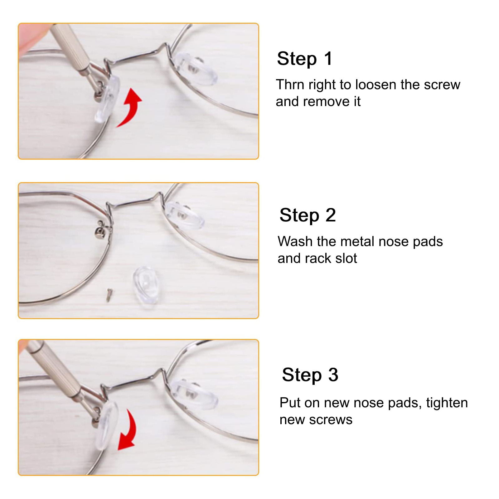 Eye glasses Repair Kit Multi Tool Screw Diver Screws Nuts Washers