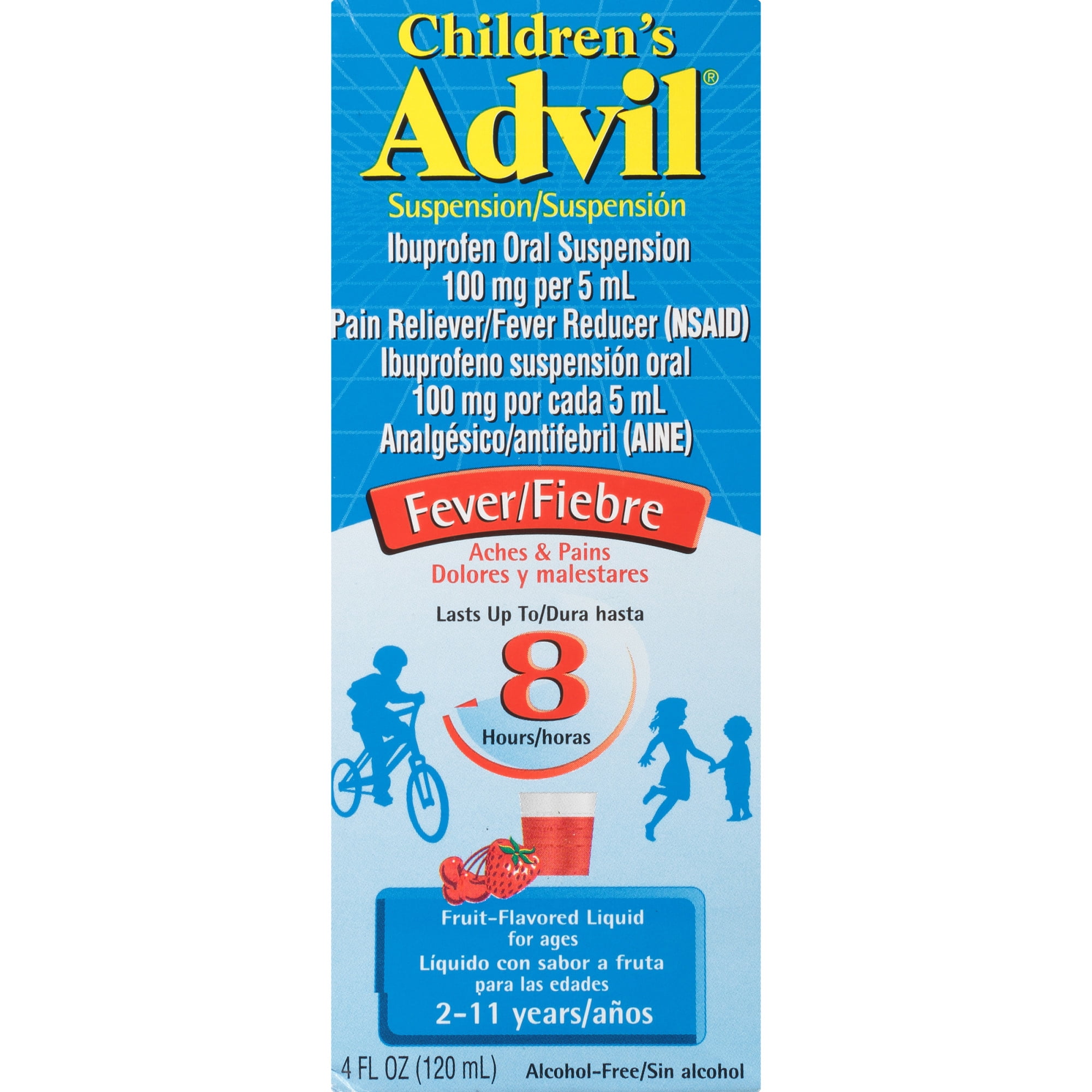 Children's Advil Pain Reliever and Fever Reducer, Children's Ibuprofen, Fruit - 4 fl oz