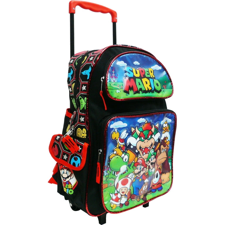 Super Mario Bros Little Boys 16 Pre School Backpack Book Bag