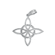thumbnail image 3 of Collar Nudo De Bruja Celta Plano Zirconias Plata Ley 925, 3 of 3