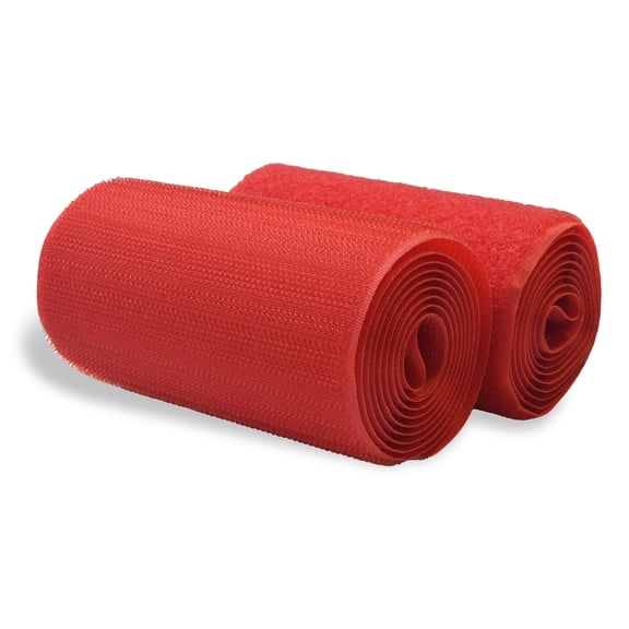 4 Inch Red Hook and Loop Tape - Sew On Non-Adhesive Fastener - 1 Yd Length Nylon for Fabric, Military Form, Bags, Clothes, Shoes, Backpacks, DIY Craft