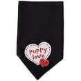 thumbnail image 2 of Puppy Love Screen Print Bandana Black Large, 2 of 2