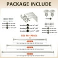 thumbnail image 4 of Ridicili 5/8" Telescoping Single Curtain Rods with Trumpet Finials,Pewter, 84"-120", 4 of 6