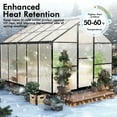 thumbnail image 6 of WUKHG 8x10FT Outdoor Greenhouse, Heavy-Duty Walk-in Green house for Garden with Reinforced Aluminum Frame & UV-Resistant Polycarbonate Panels, 6 of 11