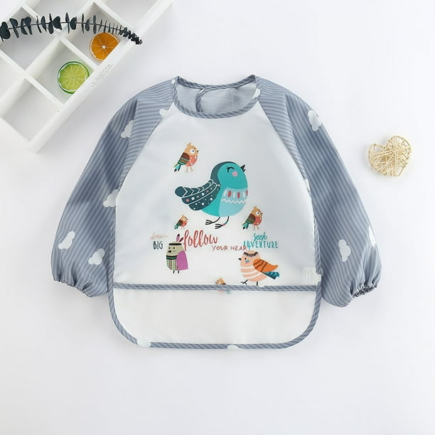 Delantal de pintura para niños, babero de alimentación para bebés, impermeable, camisa de pintura impermeable para niños, babero de alimentación para bebés, logre más
