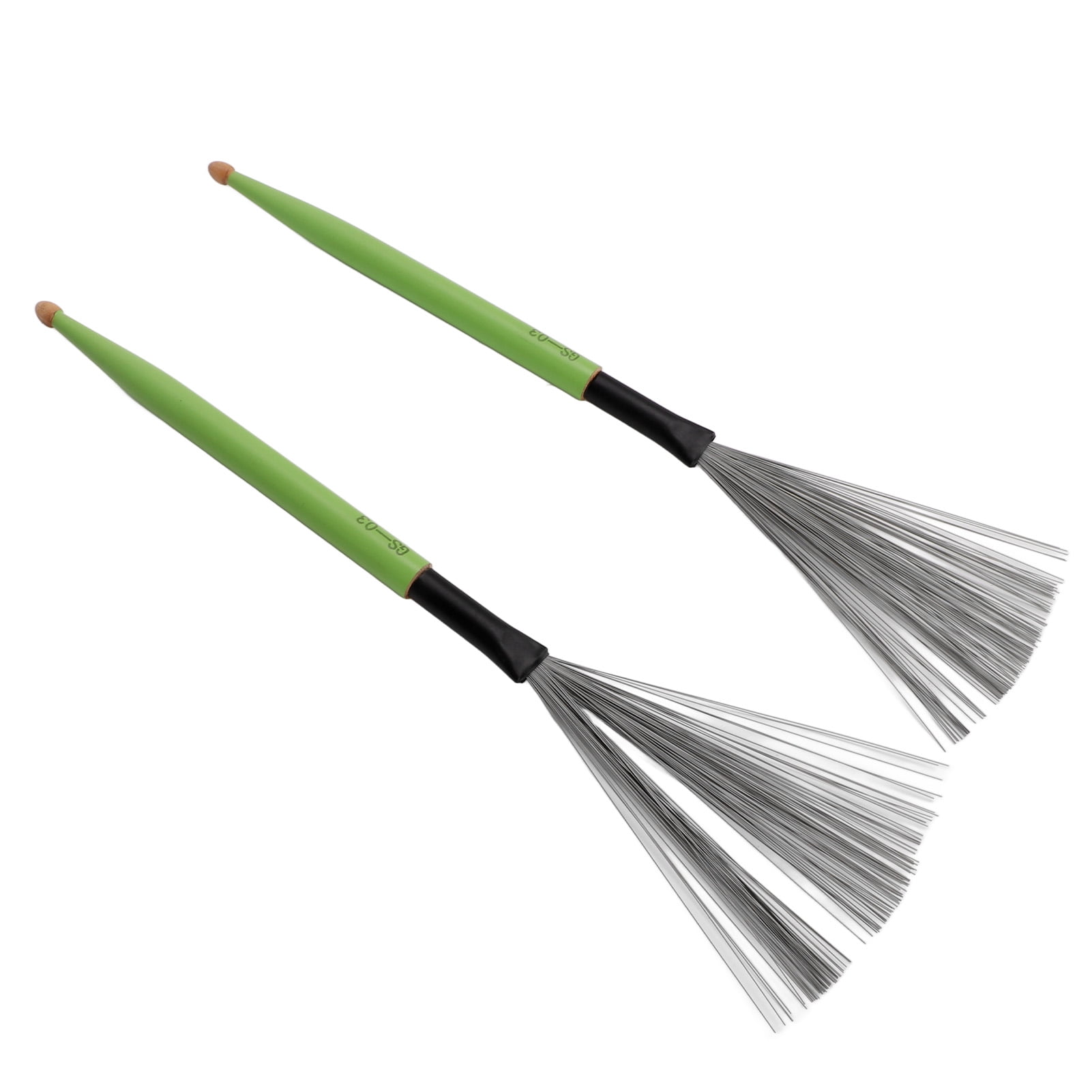 Octpeak Drum Wire Brush, Drum Brush Maple Rubber Steel Wire For Drummer