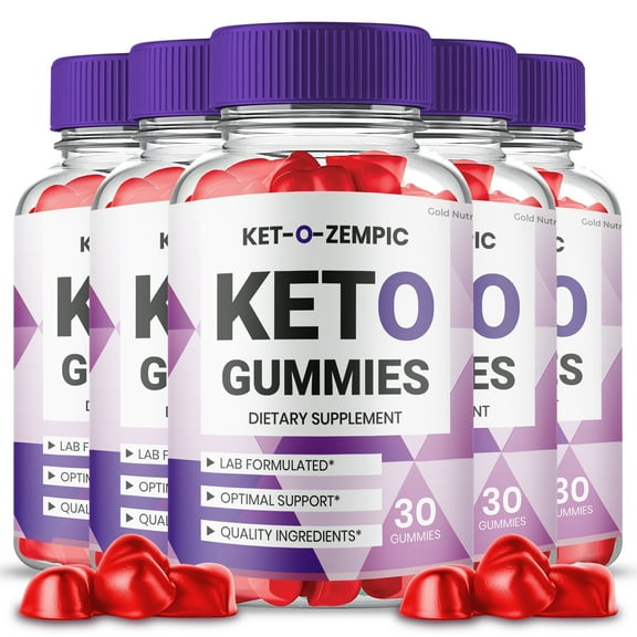 Ketozempic Keto Gummies, Keto-O-Zempic Gummies, Keto Zempic Keto ACV Gummies,  Advanced Weight Loss Formula Gummy Dietary Supplement (5 Pack)