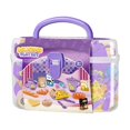 thumbnail image 1 of ‌Portable Pretend Play Kitchen Set with 25pc Plastic Food - Foldable Suitcase Design for Travel, Toddler Cooking Toy Develops Fine Motor Skills, Learning Gift for Child, 1 of 9