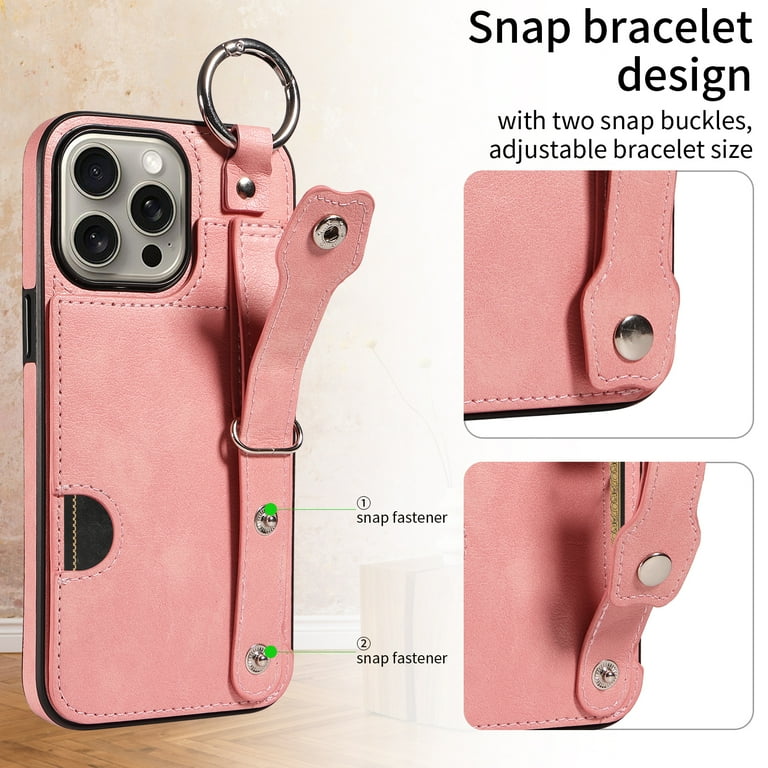 for iPhone 11 Pro Max Wallet Case with Card Holder, Hand Wrist
