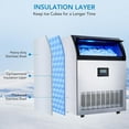 thumbnail image 2 of Accreate Commercial Ice Maker Machine - 120lbs/24H, 33 lbs Storage Basket, Self-Cleaning, for Office Restaurant Bar, 2 of 9
