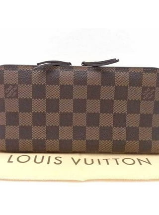 AUTHENTIC LOUIS VUITTON DAMIER EBENE 3-FOLD LONG WALLET WITH CHAIN STRAP  TH1001