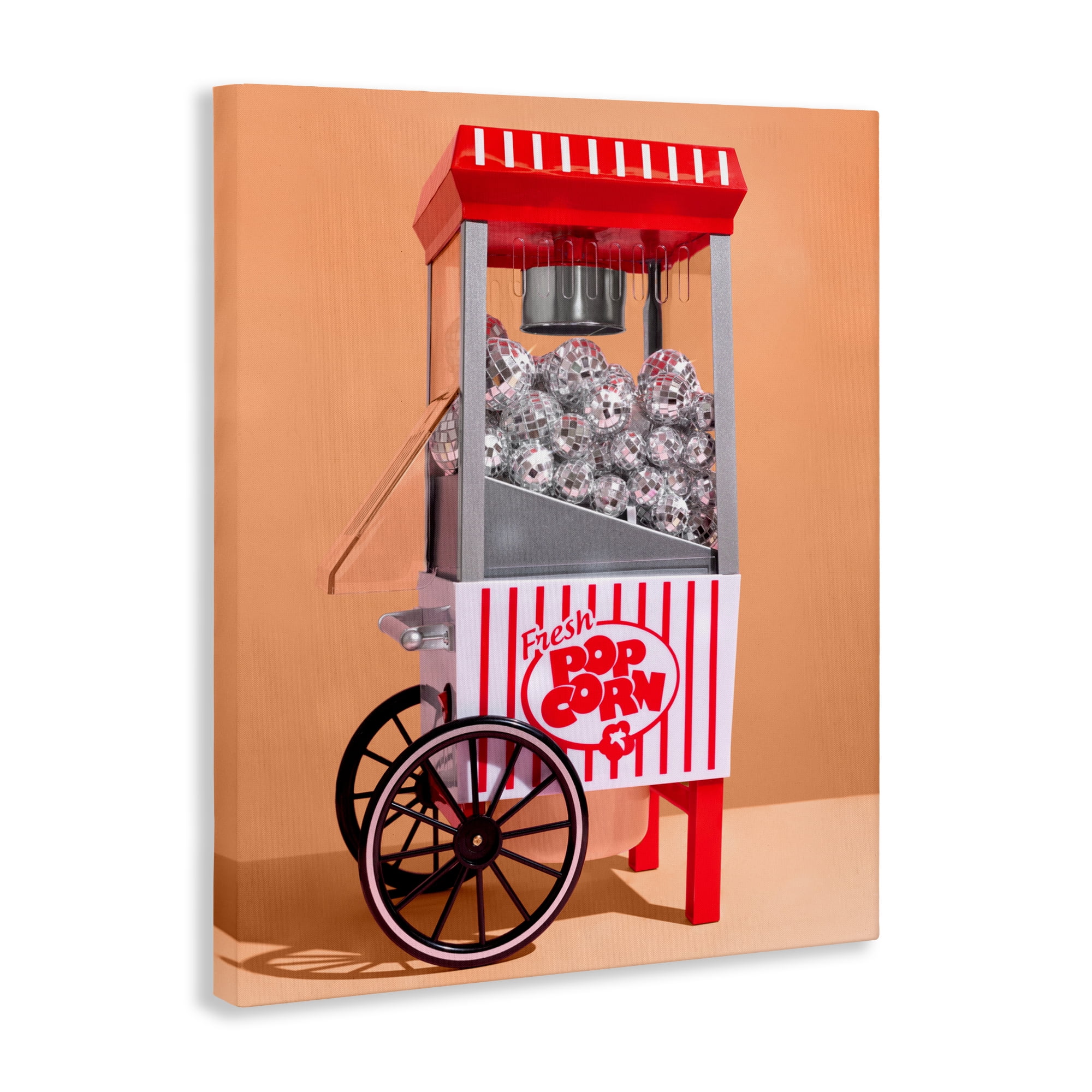 Stupell Industries Retro Disco Popcorn Machine Canvas Wall Art, design by LISH Creative