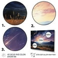 thumbnail image 3 of Designart "A Shower of Light Meteors in the Night Sky I" Landscapes Floater Framed Wall Art Living Room, 3 of 7
