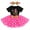 B-Hot Pink, variant on Kids Girl 3rd Third Birthday Dress Three Years Old Party Cake Smash Outfit Princess Tutu Dress with Sequin Bowknot Headband 2pcs Set