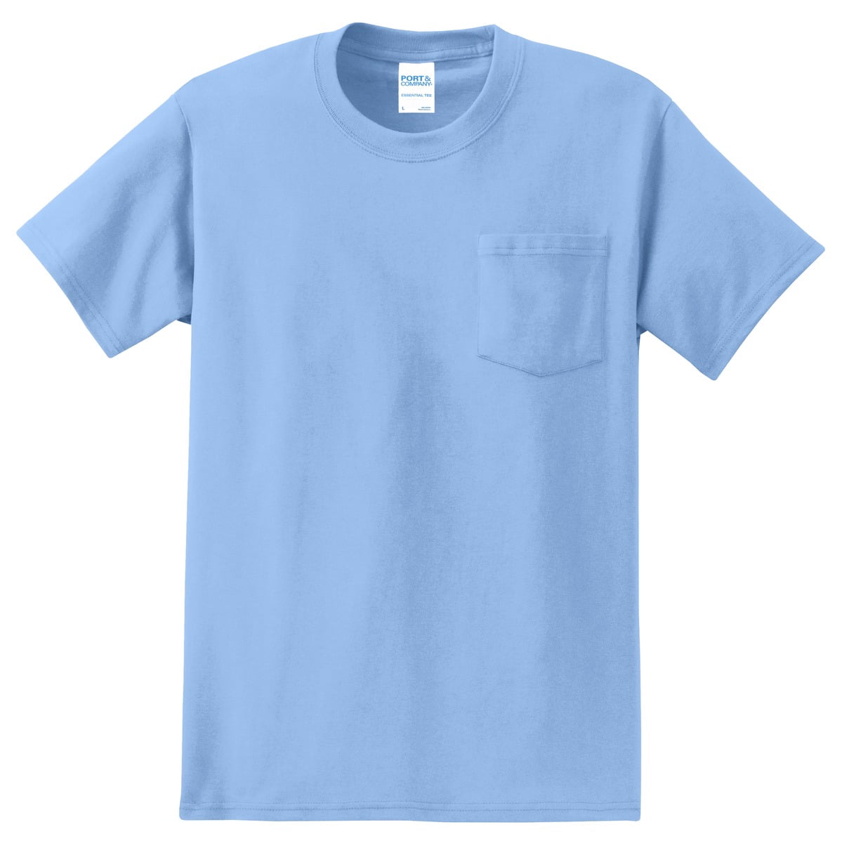 Essential T-Shirt with Pocket. Light Blue. 3XL - Walmart.com