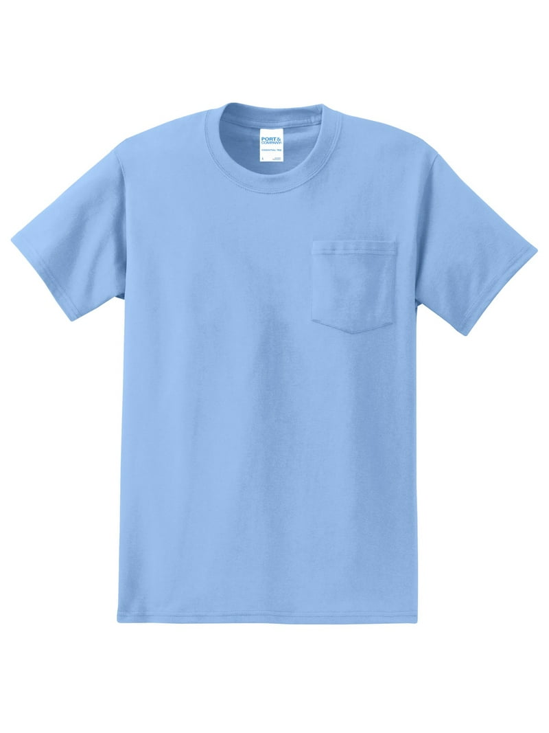 Essential T-Shirt with Pocket. Light Blue. 3XL - Walmart.com