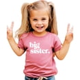 thumbnail image 2 of Bold Big Sister Colorful Sibling Reveal Announcement T-Shirt for Baby and Toddler Girls Sibling Outfits Mauve Shirt 3T, 2 of 6