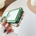 thumbnail image 4 of Plating Card Holder Wallet Clear Soft Compatible with iPhone Case (Green,iPhone 14 Pro), 4 of 6