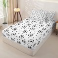 thumbnail image 2 of Homewish Cartoon Soccer Pattern Zipper Full Size Comforter Sets with Fitted Sheet and 2 Pillowcases,Boys Football Sport Theme Kids Zipper Bedding Set,Reversible,4 Pieces, 2 of 7