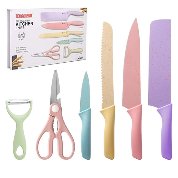 Cuchillos de Cocina Profesional Chef Acero Inoxidable KIMHI Pk 6 pz