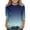 #A01-Dark Blue, variant on Abcomgle Girls Tshirts 8-10 Years Old Crewneck Gradient Toddler T-Shirt 3/4 Sleeve Tshirt Summer Cute Cotton Tops
