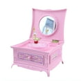 thumbnail image 3 of Creative Plastic Ballet Dancer Jewelry Box Music Box Storage Case Classic Dresser with Mirror for Little Girls (Pink), 3 of 8