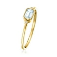 thumbnail image 3 of Pure Collection by Ross-Simons 0.20 Carat Bezel-Set Aquamarine Ring With Diamond Accents in 14kt Yellow Gold, Women's, Adult, 3 of 5