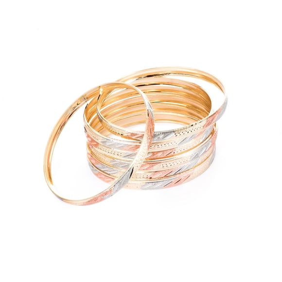 Pulsera Semanario Ametrinaa MPAR0001 6mm en chapa de Oro 18K multicolor XS