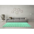 thumbnail image 3 of Ahgly Company Machine Washable Indoor Rectangle Abstract Turquoise Blue Modern Area Rugs, 5' x 7', 3 of 4