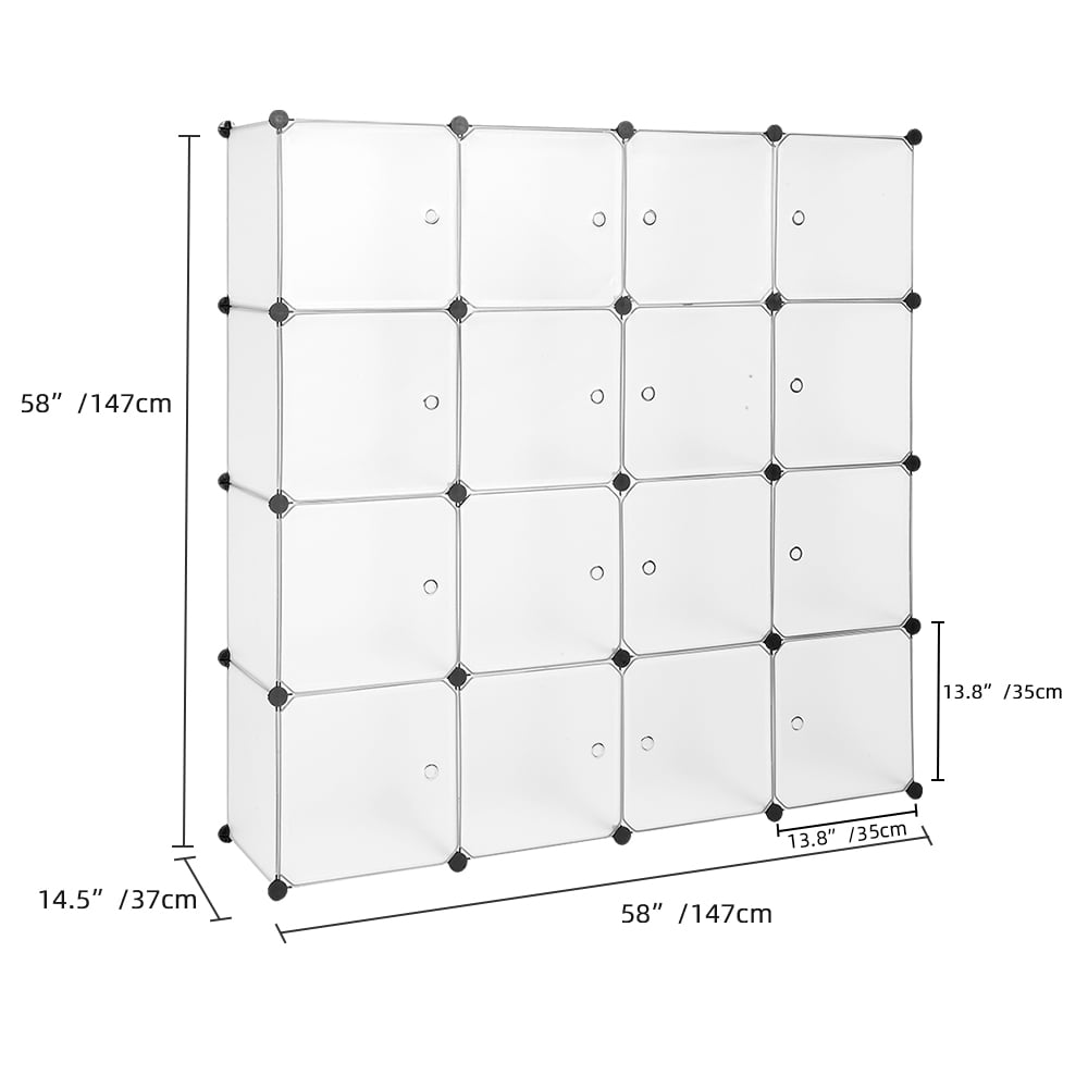 Kepooman 16Cube Storage Organizer, Storage Unit for Clothes for Bedroom Living Room