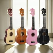 Likegreen Ukulele 21 Inch Wood Kit for Beginner Kids Students Colorful Gift Brown