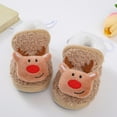 thumbnail image 5 of Quealent Baby Booties Cozy Fleece Slippers Soft Baby Shoes With Gripper Soles, Winter Warm Infant Newborn Crib Sock Shoes First Walkers Coffee for Size 4.5, 5 of 9