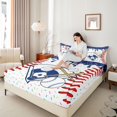 thumbnail image 3 of Erosebridal Boys Baseball Game Queen Sheet Sets,Kids Ball Sport Theme Bed Set 4-Piece, 3 of 5