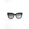 Pre-owned|Gucci Womens Oversized Cat 3 Plastic Sunglasses Black Green Glitter