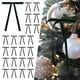 thumbnail image 4 of Árbol de Navidad Guirlanda 48 Piezas de Borgoña Terciopelo Árbol de Navidad Arco Puerta Corona Decoración Retro Corona Arco Decoración Árbol de Navidad, 4 of 7