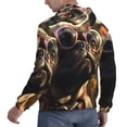 thumbnail image 6 of Cauagu Pug Wearing Sunglasses Flowers for Men's Pullover Hooded Sweatshirt Athletic Casual Hoodie Aautumn Hoodie Sweatshirt for Men Pullover Casual Hooded Sweatshirt-Small, 6 of 7