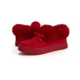 thumbnail image 4 of Rockomi Womens Walking Shoe Faux Fur Flats Comfort Casual Shoes Women Non-slip Lightweight Warm Loafers Breathable Slip On Moccasins Wine Red 5, 4 of 9