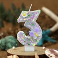 thumbnail image 5 of Uuowzo Digital Birthday Candle Cake Decoration First Birthday Celebration Party Candle Flower Christmas Party Supplies, #3, 5 of 6