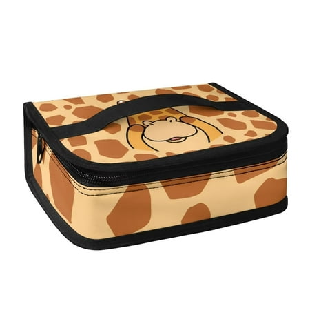

KUIFORTI Giraffe Print Lunch Bag Women Lunch Box Kids Lunch Box Containers Portable Lunch Boxes with Handle