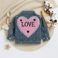 thumbnail image 2 of Kogui Baby Denim Jackets Girls Girls Jean Jacket Baby Girls Cropped Denim Jacket Outerwear for KidsSize 1T 2T (Blue,1-2 Years), 2 of 5