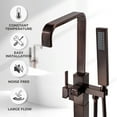 thumbnail image 2 of AKDY 42" Freestanding Bathtub Faucet Floor Mount Tub Filler Handheld Bath Wand Shower Lever, 2 of 5